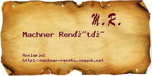 Machner Renátó névjegykártya